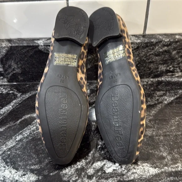 BeautiFeel Brown and Black Leopard Print Flats - Picture 3 of 5